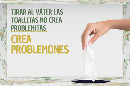 Ir a la noticia Aquanex lanza una campaña de concienciación sobre los problemas que producen en las redes de saneamiento las mascarillas, bastoncitos y toallitas