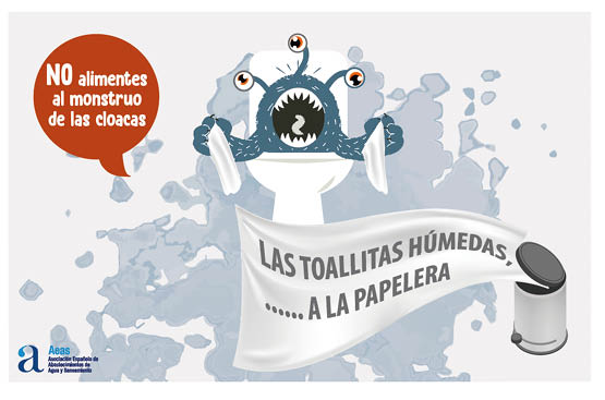 Ir a la noticia Aquanex y las UTES de las que forma parte se adhieren a la campaña “No alimentes al monstruo de las cloacas” para celebrar el Día Mundial del Saneamiento